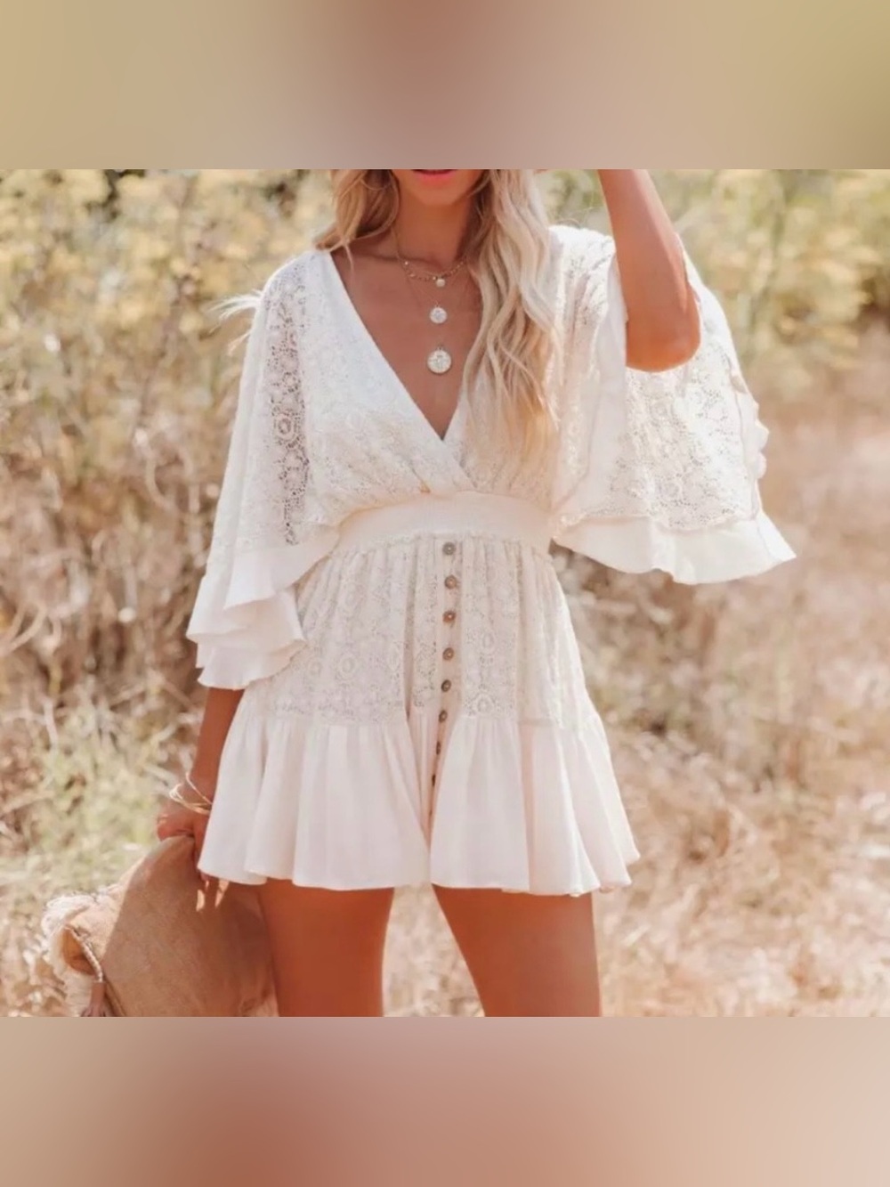 Women’s Bohemian Lace Embroidered Garden Dress size Small